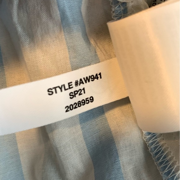 J Crew Womens 2X XXL Blue White Wrap Top Blouse Stripe Ruffle Tie Cotton - Picture 10 of 10